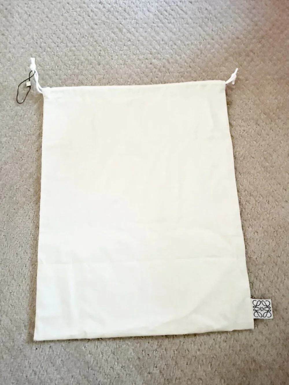 LOEWE Canvas Drawstring Dust Bag 18.75 x 15.25